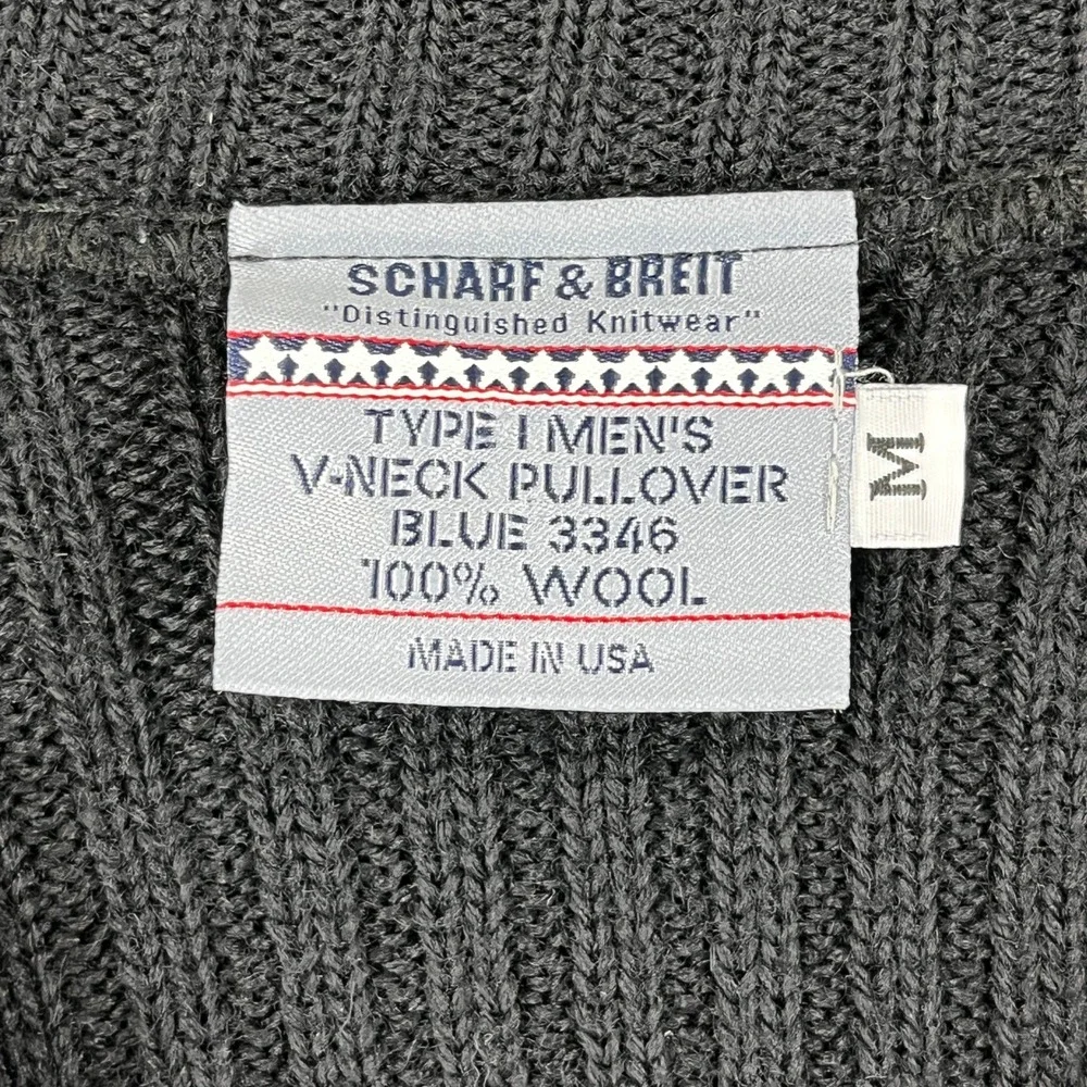 Scharf & Breit Commando Sweater Mens M Wool Patches Epaulets Security Uniform